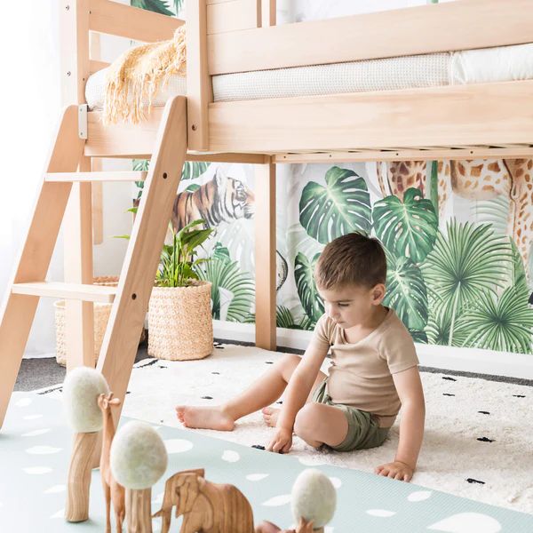 Boori Kids Forest Teepee Single Loft Bed Almond