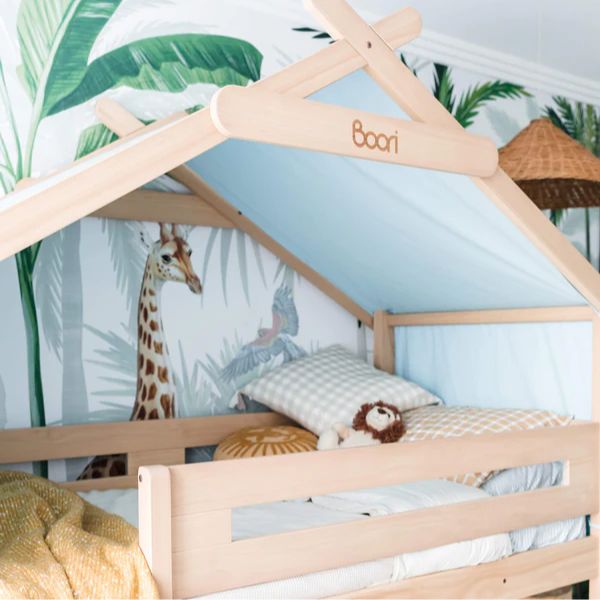 Boori Kids Forest Teepee Single Loft Bed Almond