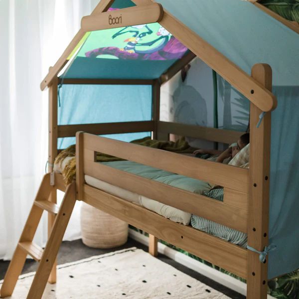 Boori Kids Forest Teepee Single Loft Bed Almond