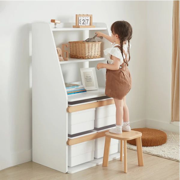 Boori Kids Tidy Integrated Storage Unit V25 Barley White / Almond