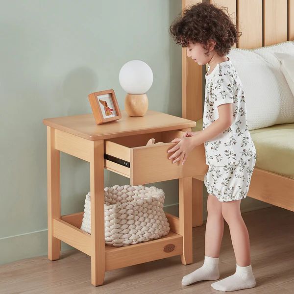 Boori Kids Linear Bedside Table v23 Almond