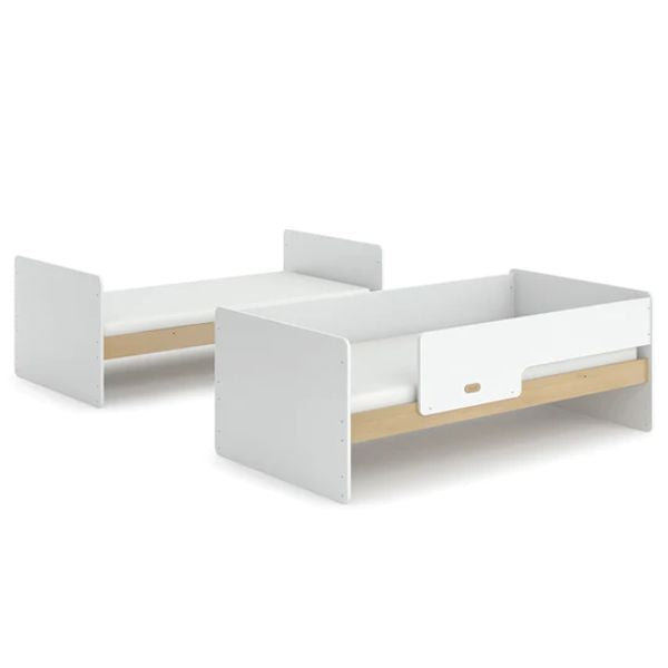 Boori Kids Neat Single Bunk Bed v24 Barley White / Almond
