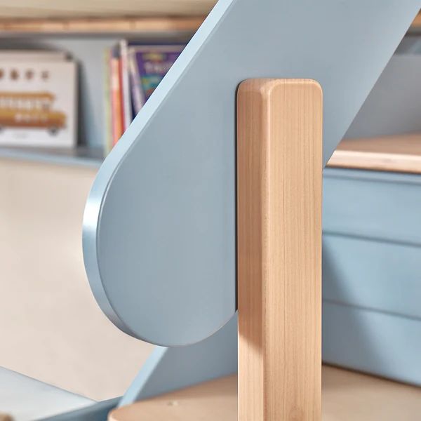Boori Kids Natty v24 Maxi Bunk Bed with Staircase Blueberry/Almond