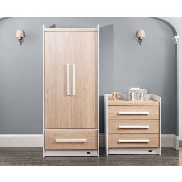 Boori Neat 2 Door Wardrobe v19 Barley White/Oak