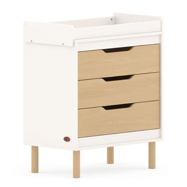 Boori Perla 3 Drawer Chest with Change Tray Barley White/Beech