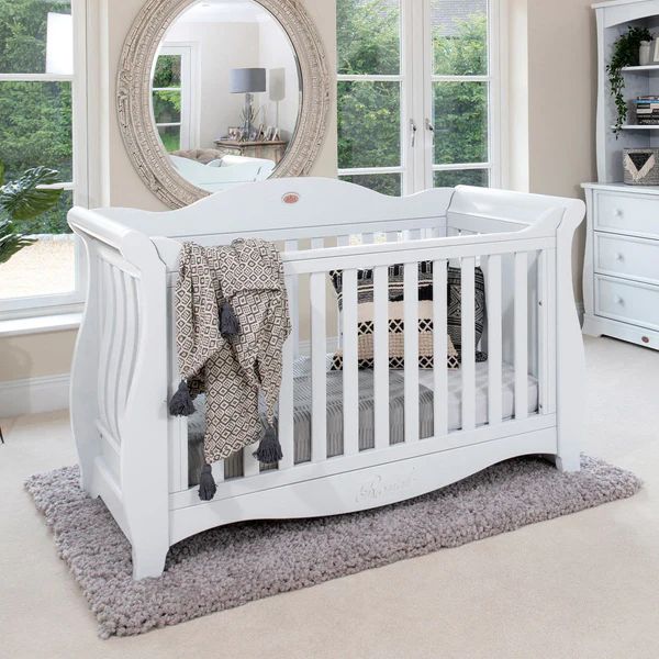 Boori Sleigh Royale Cot Bed v23 Barley White