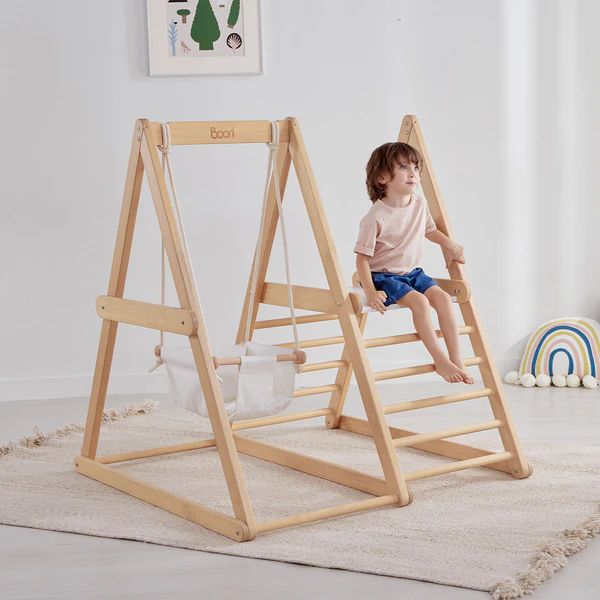 Boori Kids Tidy Climbing Gym Barley White/Almond