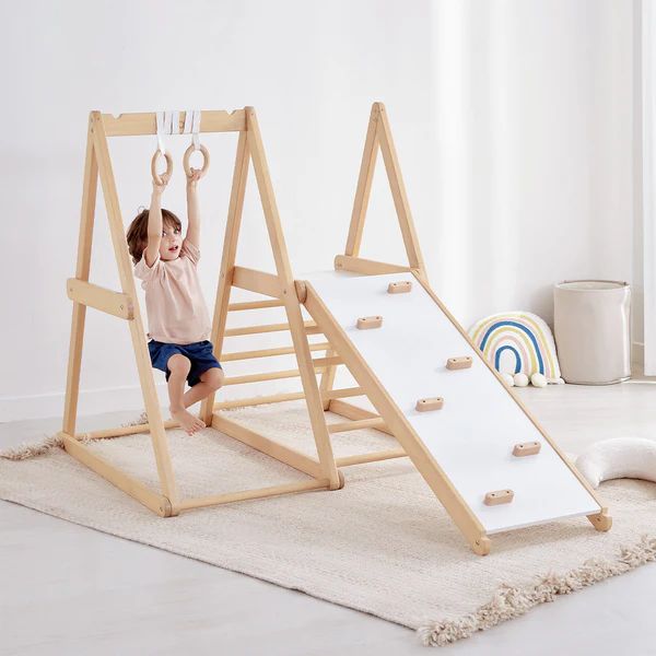 Boori Kids Tidy Climbing Gym Barley White/Almond