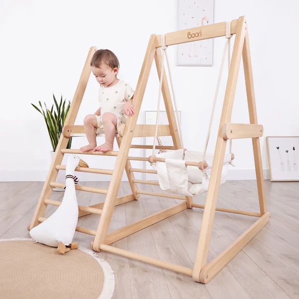 Boori Kids Tidy Climbing Gym Barley White/Almond