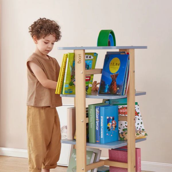 Boori Kids Tidy Rotating Bookshelf Blueberry / Almond v22