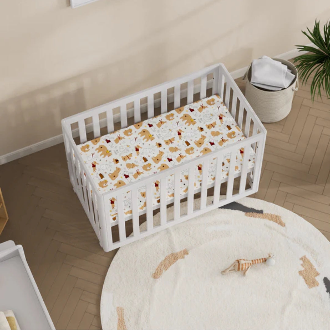 Boori Turin Compact Cot V24 Barley + Mattress