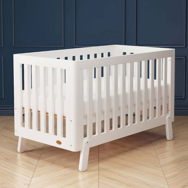 Boori Turin Cot Bed v19 Barley White + Mattress