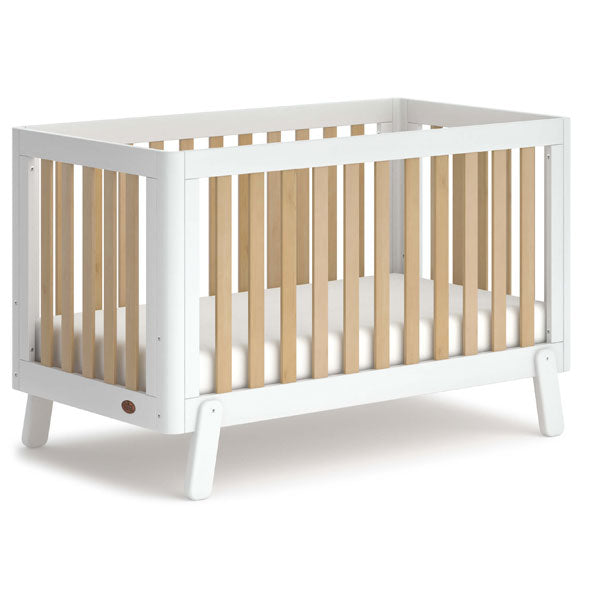 Boori Turin Cot Bed v19 Barley White/Almond + Mattress