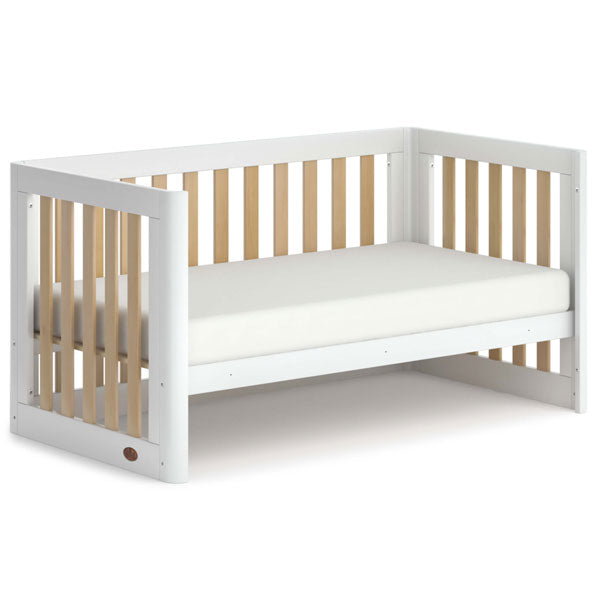 Boori Turin Cot Bed v19 Barley White/Almond + Mattress