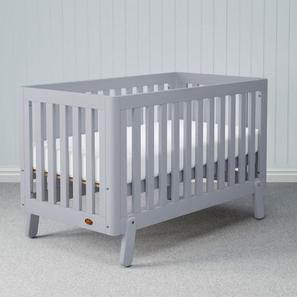 Boori Turin Cot Bed v19 Pebble + Mattress