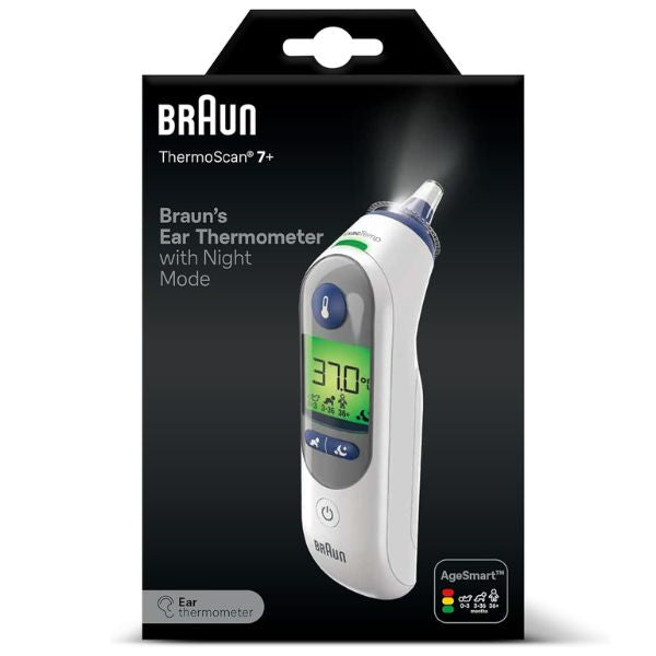 Braun Thermoscan 7+ AgeSmart Ear Thermometer with Night Mode