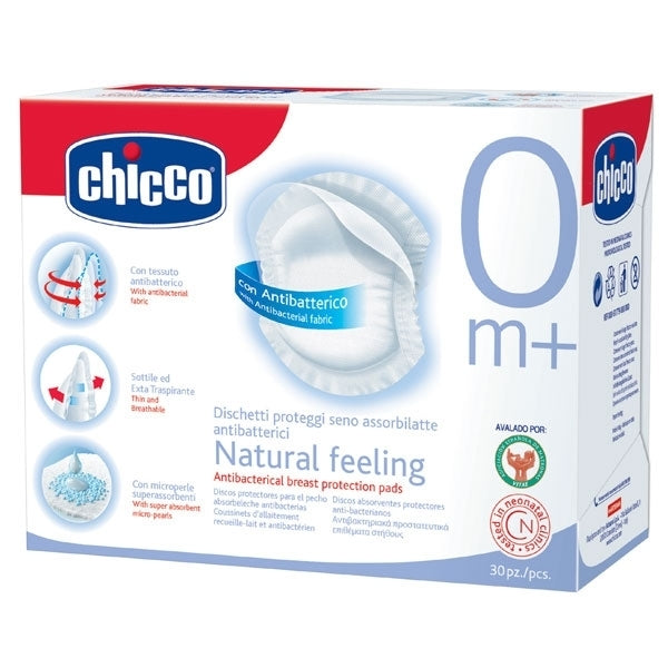 Chicco Breast Pads Anti Bacterial 30Pack