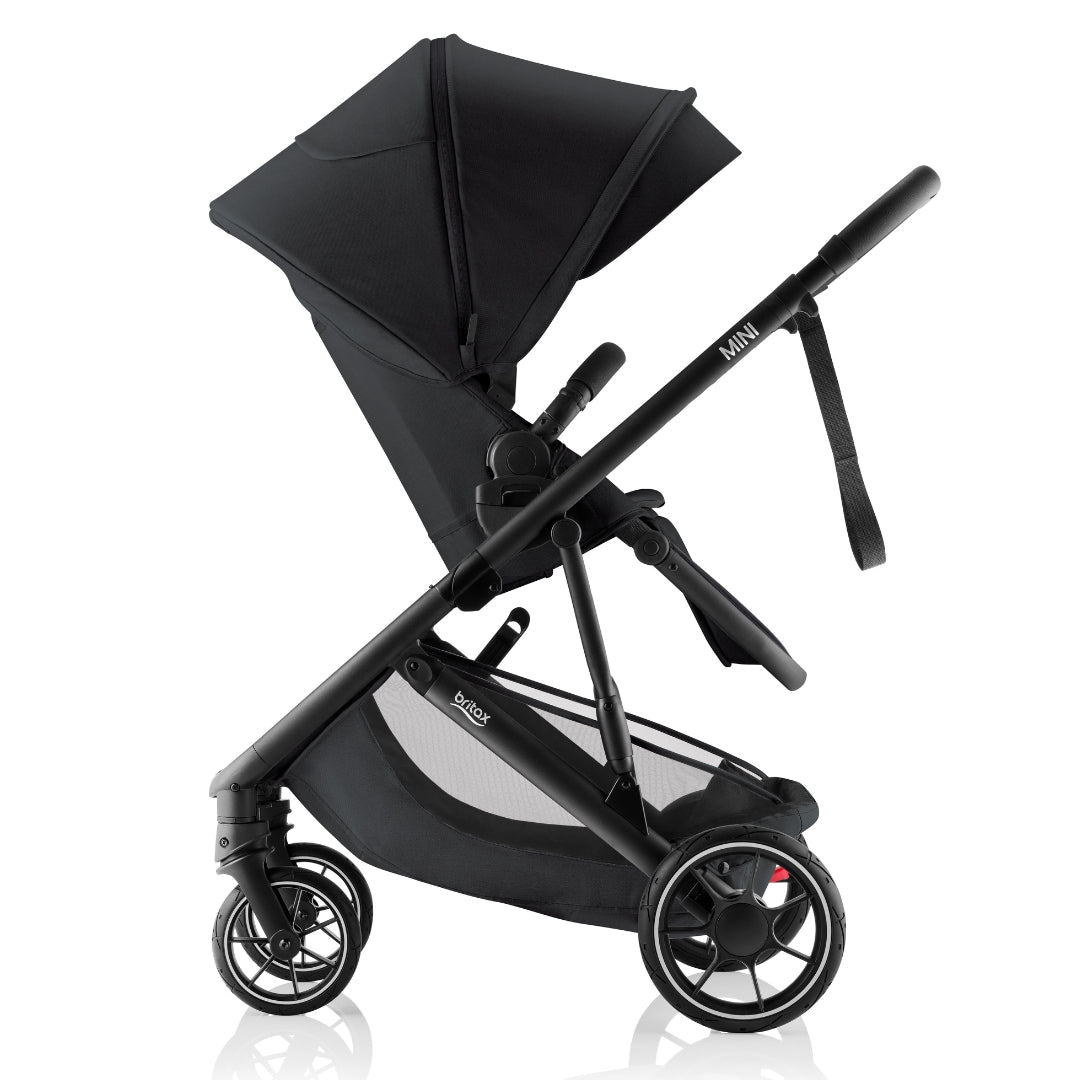 Britax Mini Stroller Raven Black Melange with Bassinet
