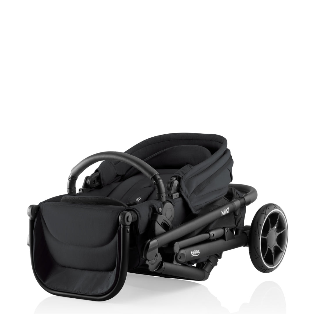 Britax Mini Stroller Raven Black Melange with Bassinet