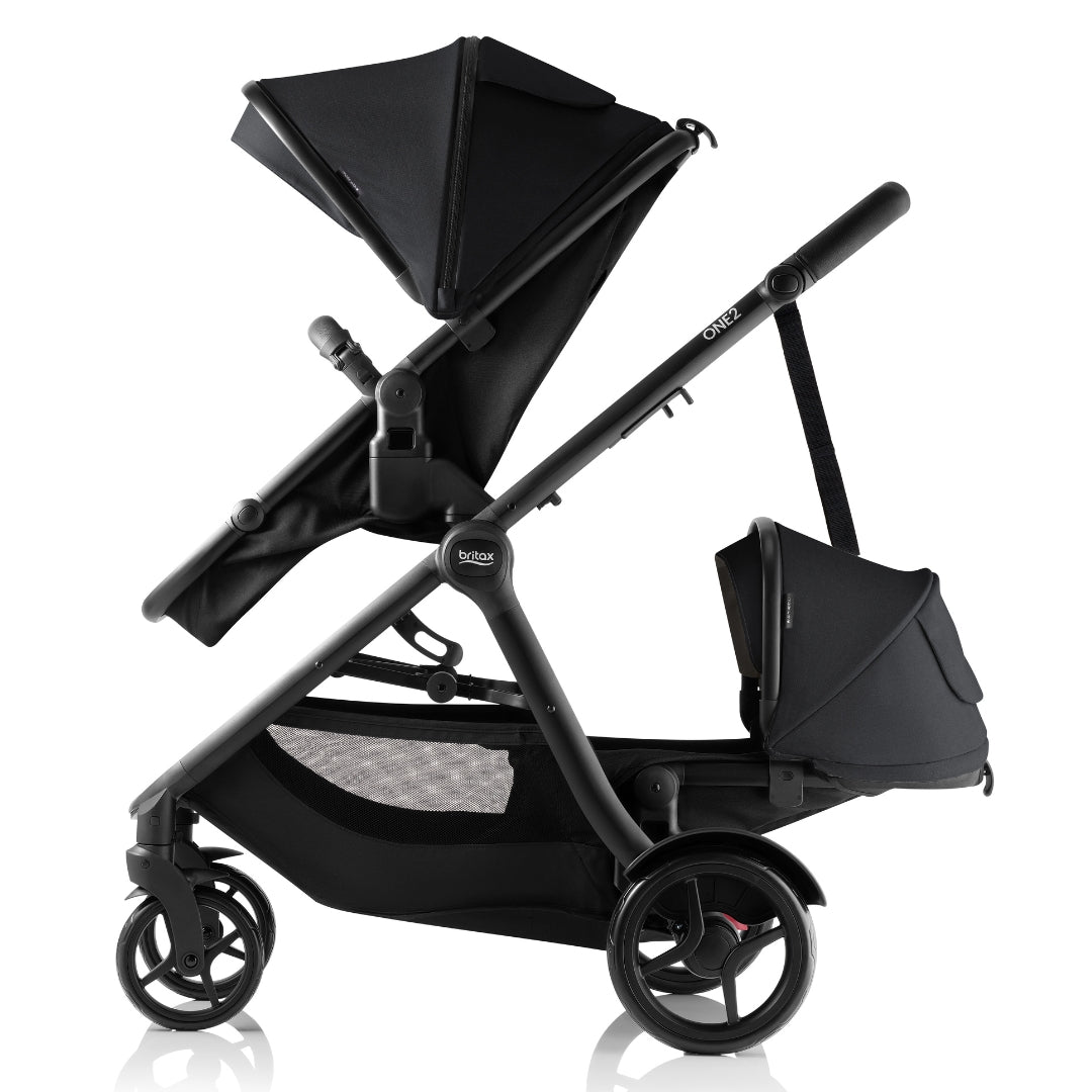 Britax One2 Stroller Raven Black Melange with Second Seat