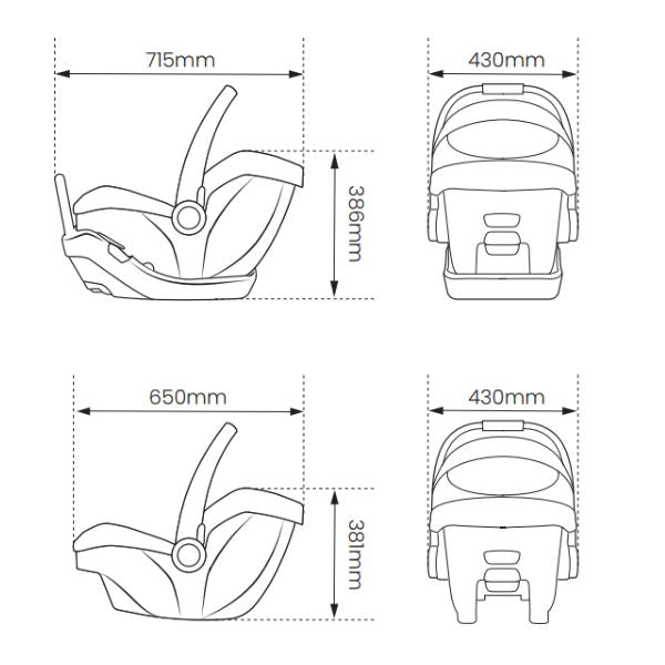 Britax B-POD Lite Baby Capsule Black