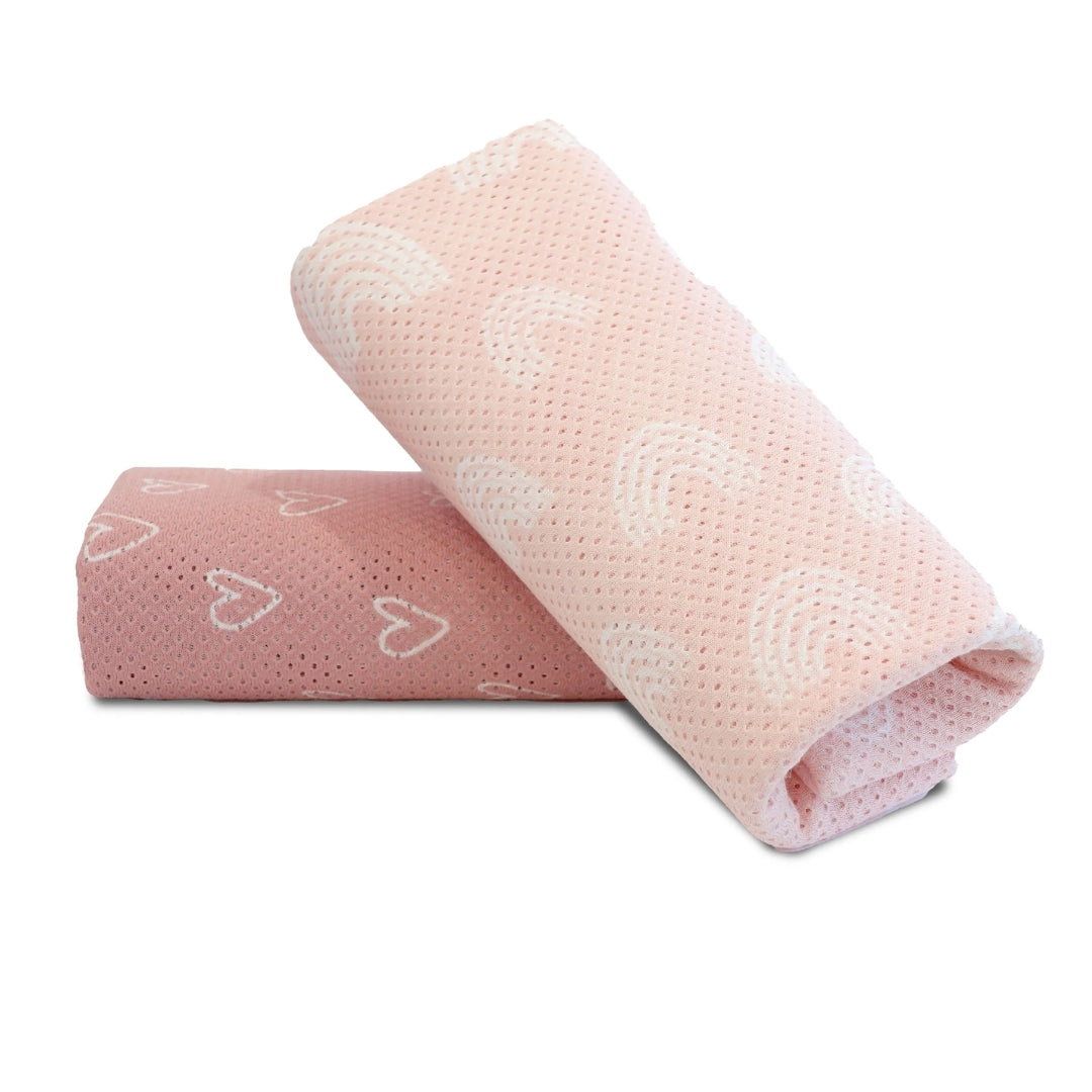 Bubba Blue Nordic Air+ Mesh Nursing Scarf 2pk Berry/Rose
