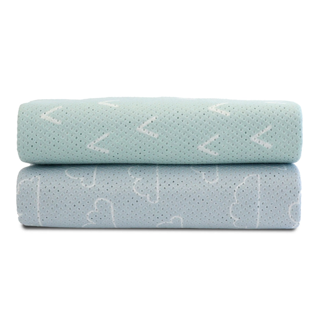 Bubba Blue Nordic Air+ Mesh Nursing Scarf 2pk Sky/Mint