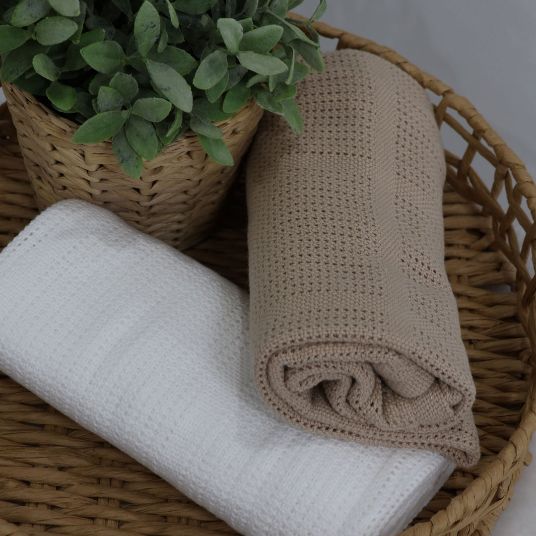 Bubba Blue Organic Cotton Blanket 2 Pack Chestnut