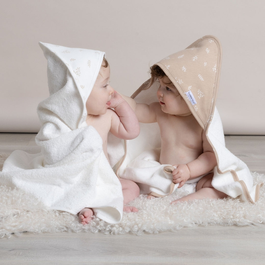 Bubba Blue Organic Cotton Hooded Towel 2pk Chestnut