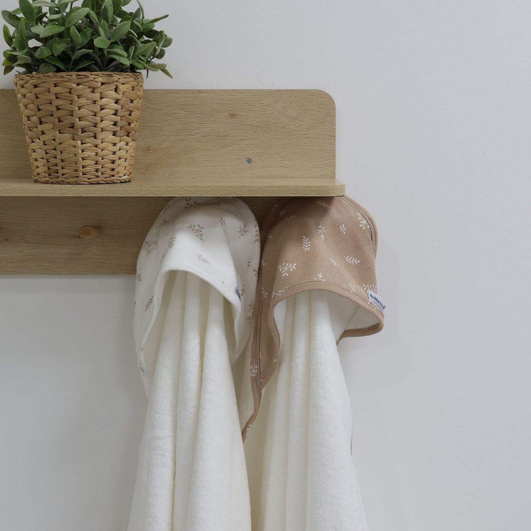 Bubba Blue Organic Cotton Hooded Towel 2pk Chestnut