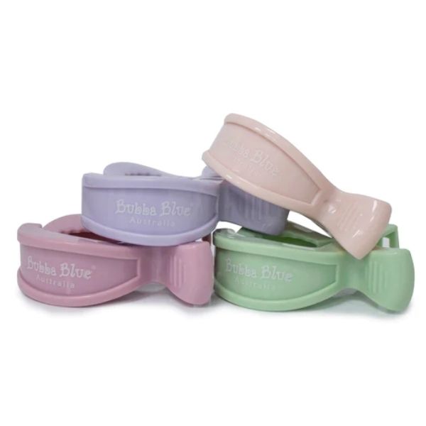 Bubba Blue Pram Clips Girl 4pk - Dusty Berry/Salmon/Lilac/Olive