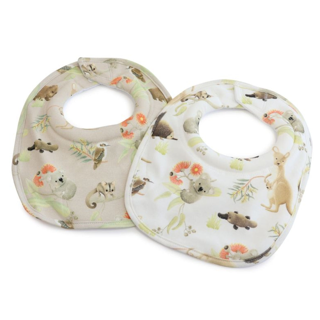 Bubba Blue Aussie Animals Dribble Bibs 2pk