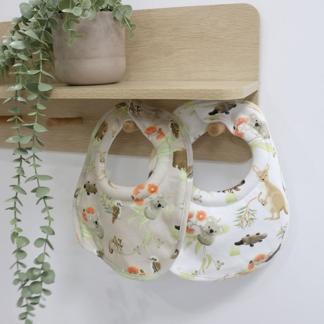 Bubba Blue Aussie Animals Dribble Bibs 2pk