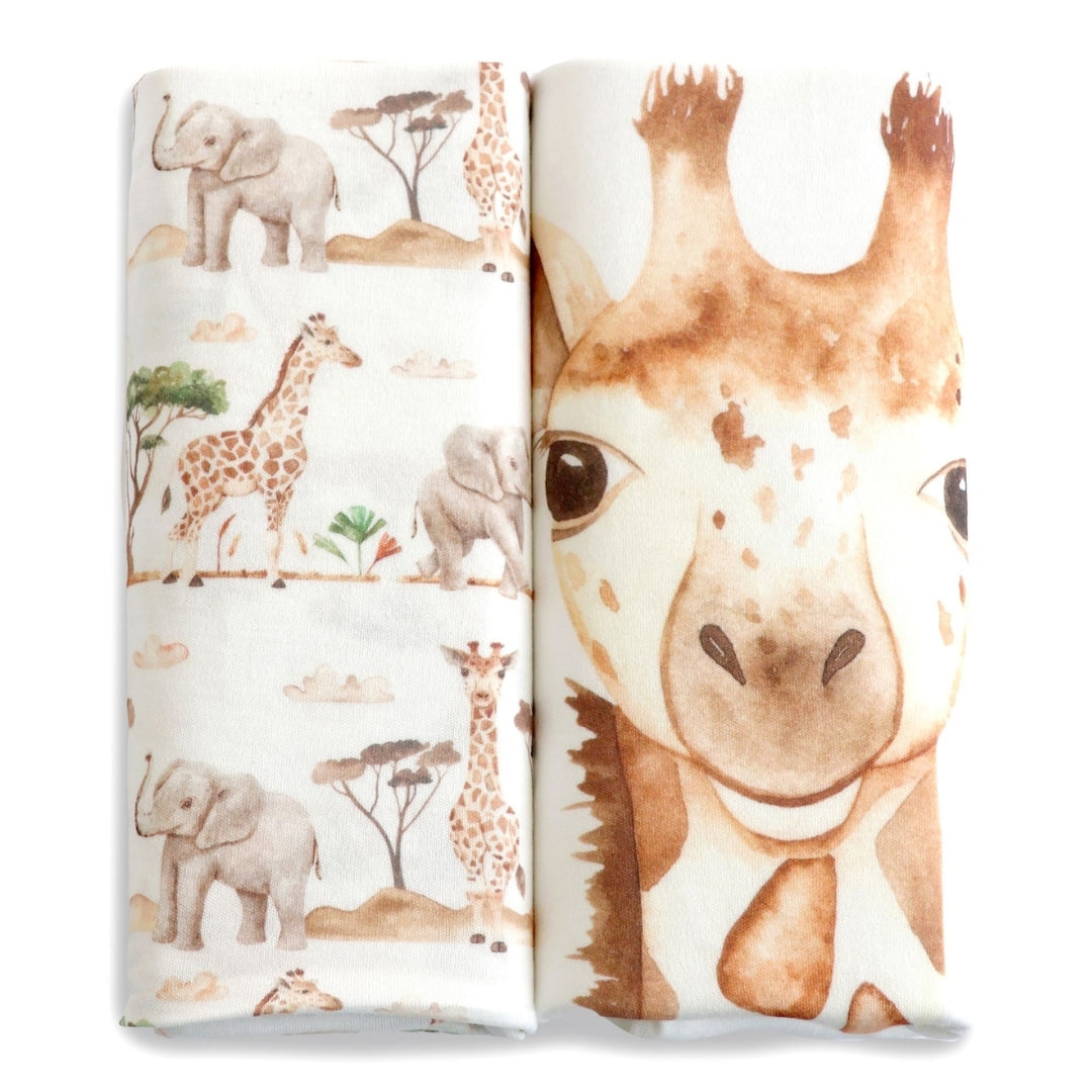 Bubba Blue Adventure Bamboo Jersey Bedside Sleeper Fitted Sheets 2 Pack