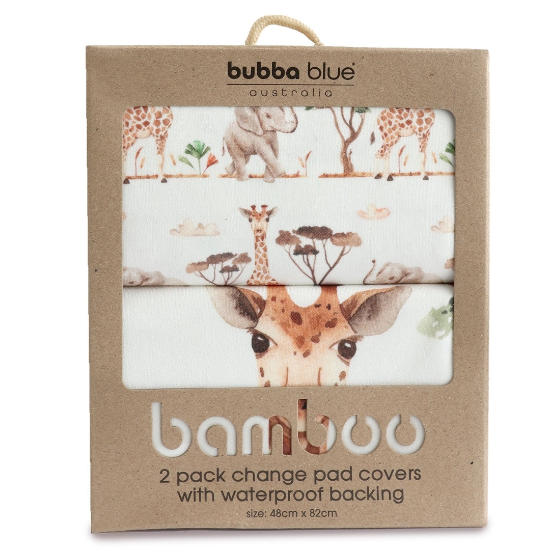 Bubba Blue Adventure Bamboo Waterproof Change Mat Covers 2 Pack
