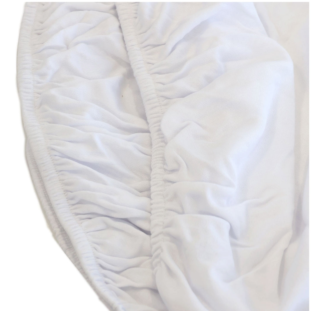 Bubba Blue White Jersey Bedside Sleeper Fitted Sheets 2 Pack