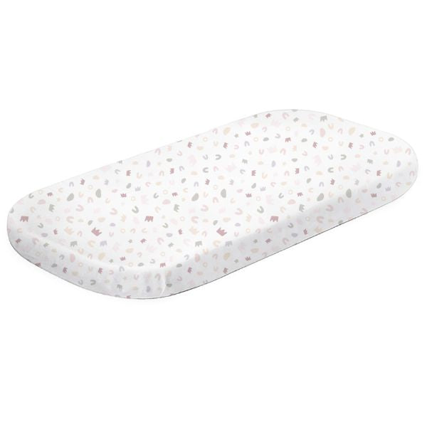 Bubba Blue Bamboo Sleepy Safari Jersey Co Sleeper Fitted Sheet Blush