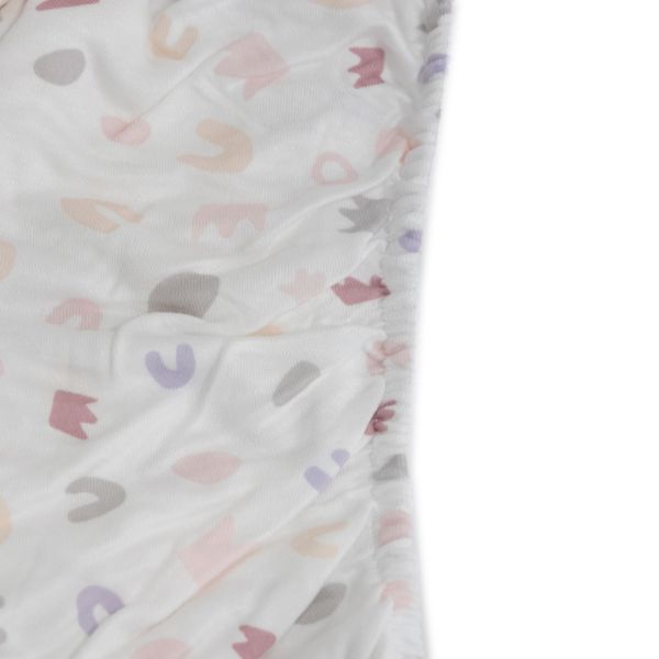 Bubba Blue Bamboo Sleepy Safari Jersey Co Sleeper Fitted Sheet Blush