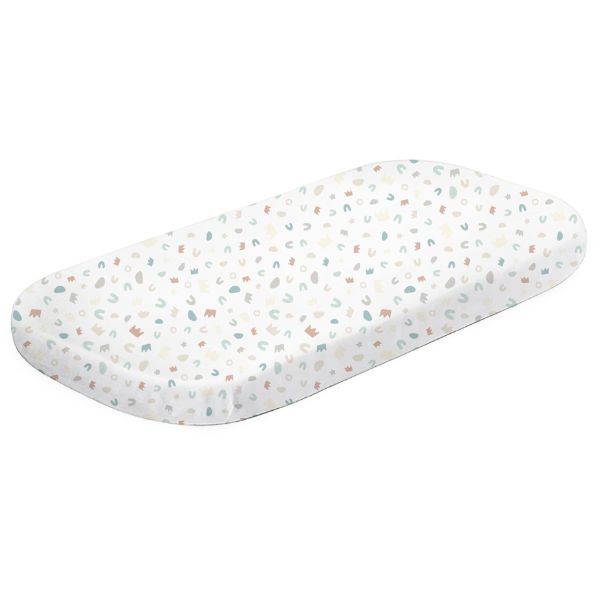 Bubba Blue Bamboo Sleepy Safari Jersey Co Sleeper Fitted Sheet Vanilla
