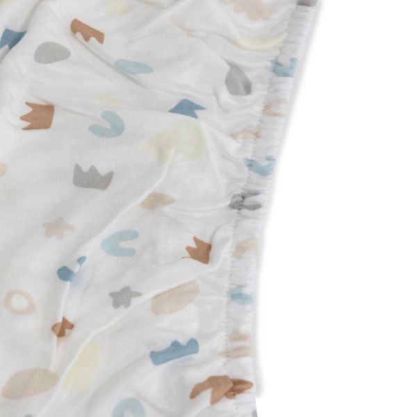 Bubba Blue Bamboo Sleepy Safari Jersey Co Sleeper Fitted Sheet Vanilla