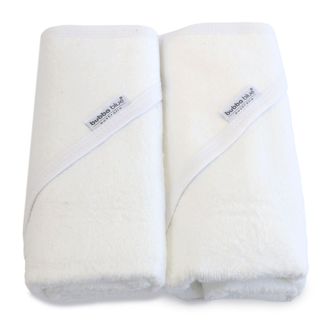 Bubba Blue White Bamboo Hooded Towels 2 Pack