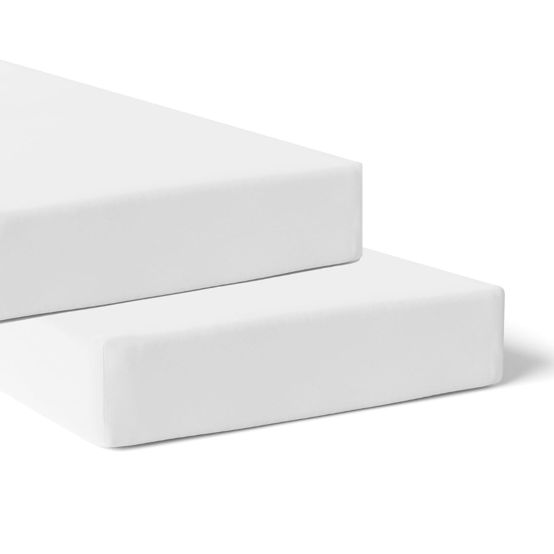 Bubba Blue White Jersey Cot Fitted Sheets 2 Pack