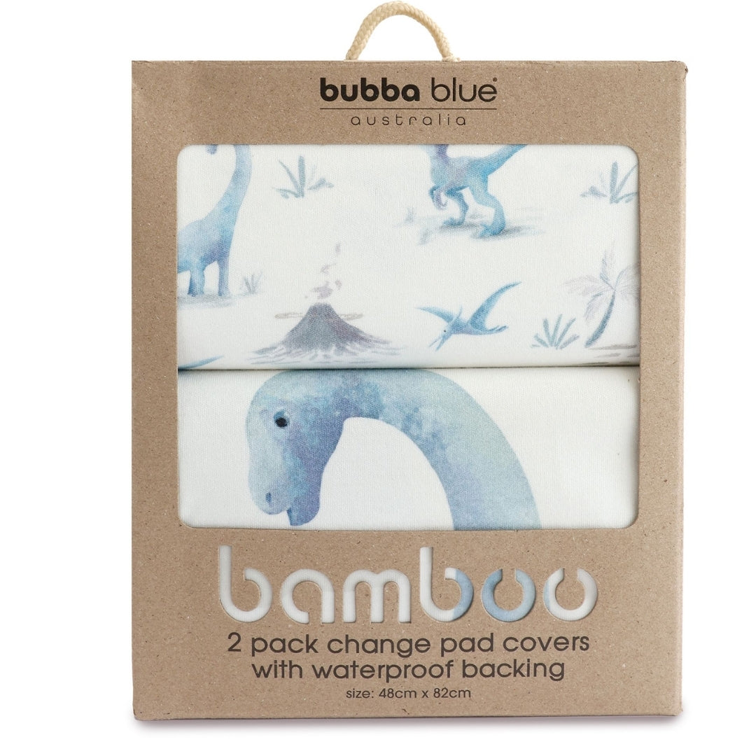 Bubba Blue Jurassic Bamboo Waterproof Change Mat Covers 2 Pack