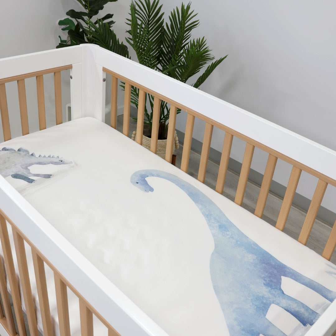 Bubba Blue Jurassic Bamboo Jersey Cot Fitted Sheets 2 Pack
