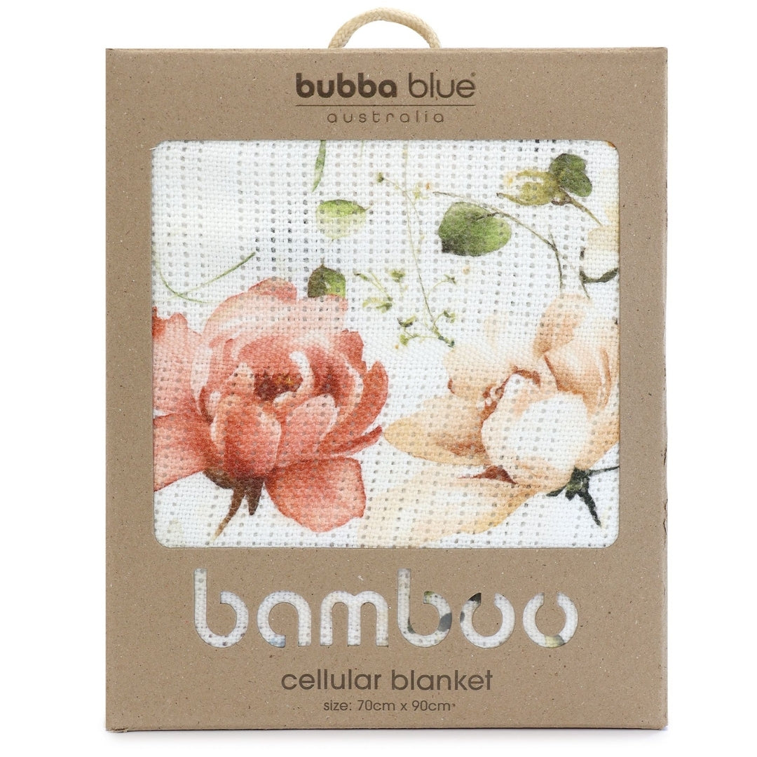 Bubba Blue Peonies Cellular Blanket Digital Print