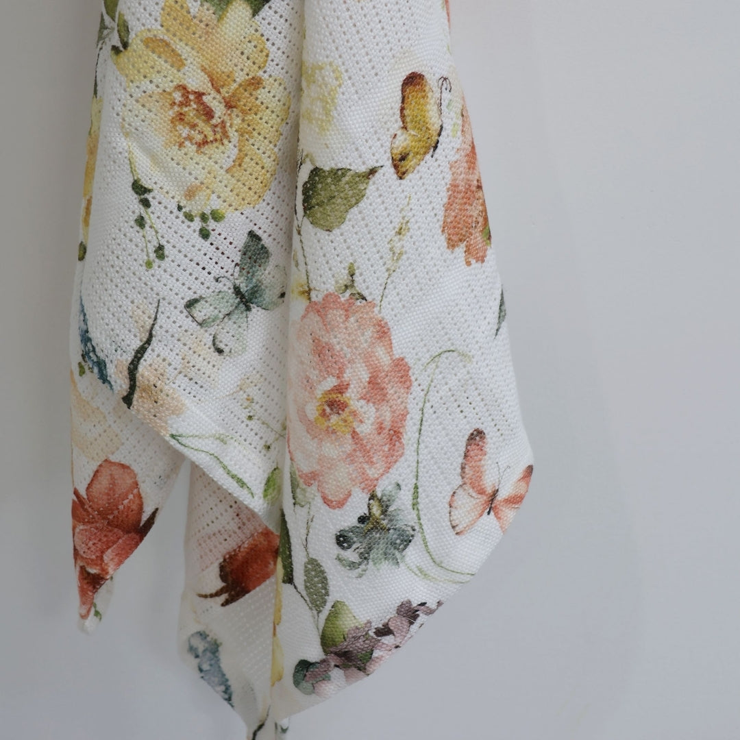 Bubba Blue Peonies Cellular Blanket Digital Print