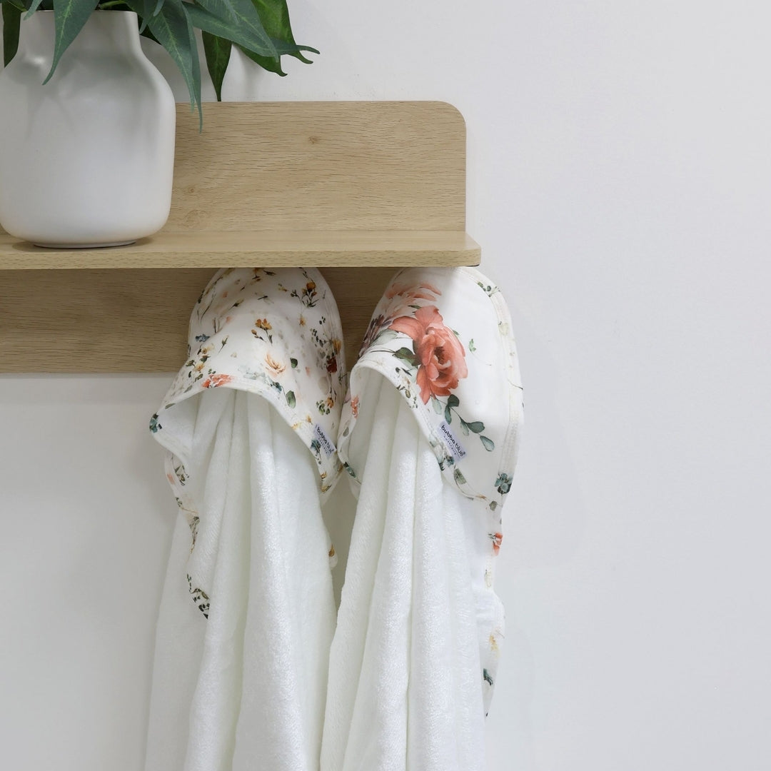 Bubba Blue Peonies Bamboo Hooded Towels 2 Pack