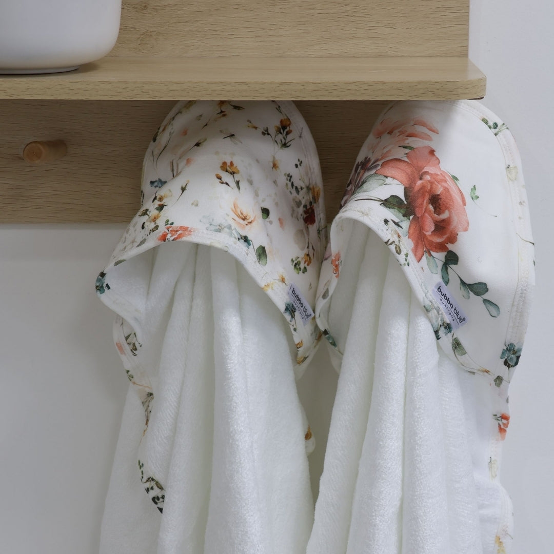 Bubba Blue Peonies Bamboo Hooded Towels 2 Pack