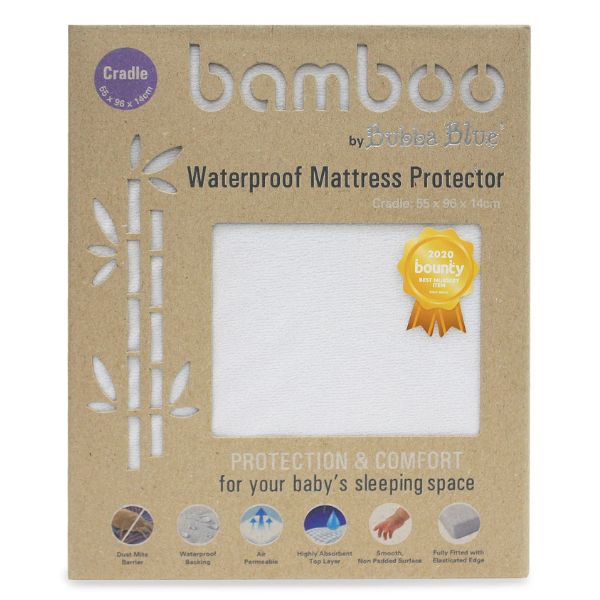 Bubba Blue Bamboo Waterproof Cradle Mattress Protector
