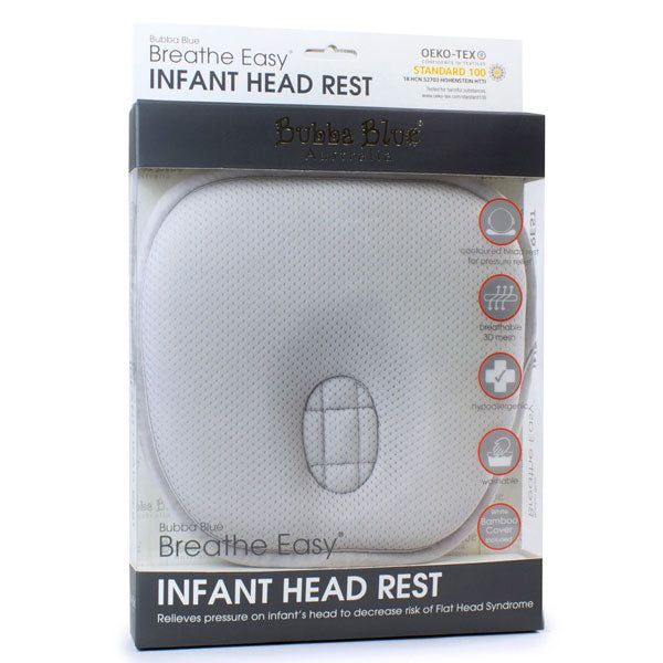 Bubba Blue Breathe Easy Infant Head Rest 0-4m GREY